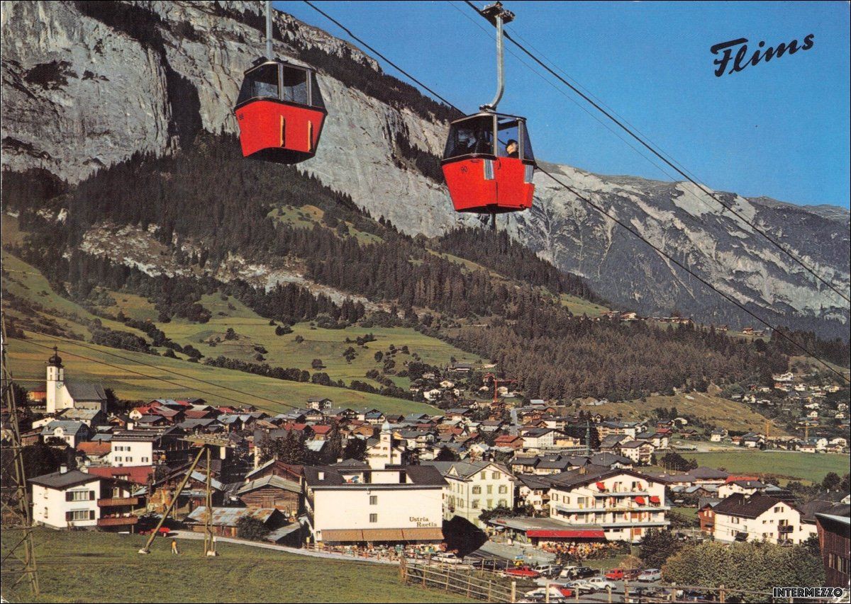 Cartoline postali: Flims GR // 1972 Gondelbahn Startgels // Sommer – Usato da Basel venduto da intermezzo12