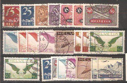 Tutti i francobolli: Luftpost 23 Werte feinst gest. – Usato da Lausanne venduto da Whorvath