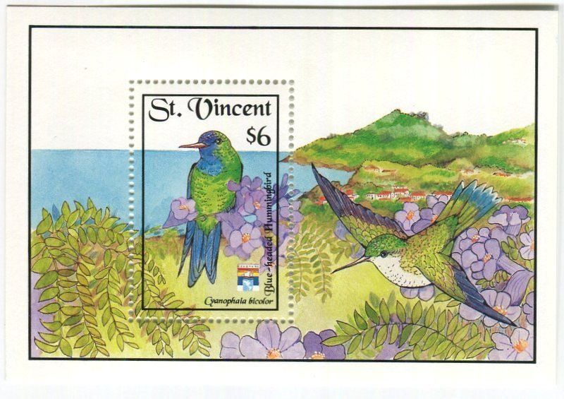 Alle Briefmarken: Block "Kolibri". St. Vincent – Neu und originalverpackt aus Basel von Butsch5