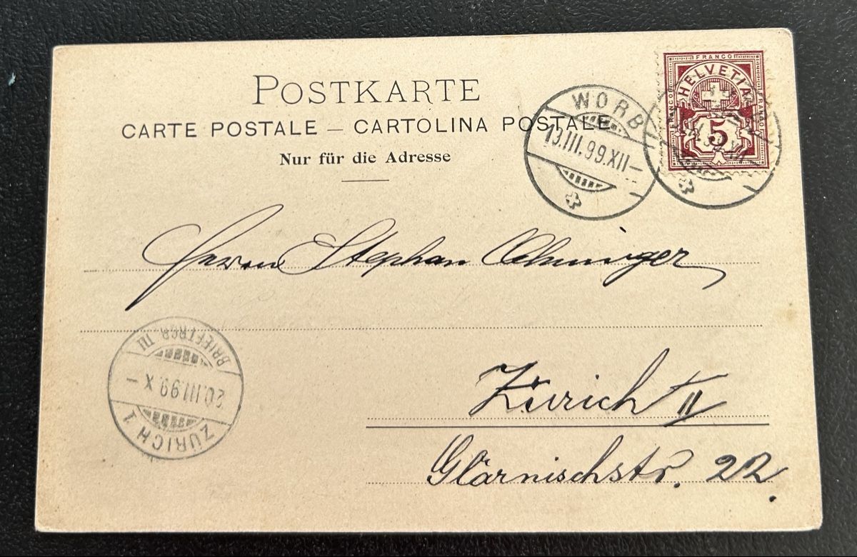 Cartoline postali: Gruss aus Worb 2-Bildrig  – Usato da Horw venduto da Tellbub 1