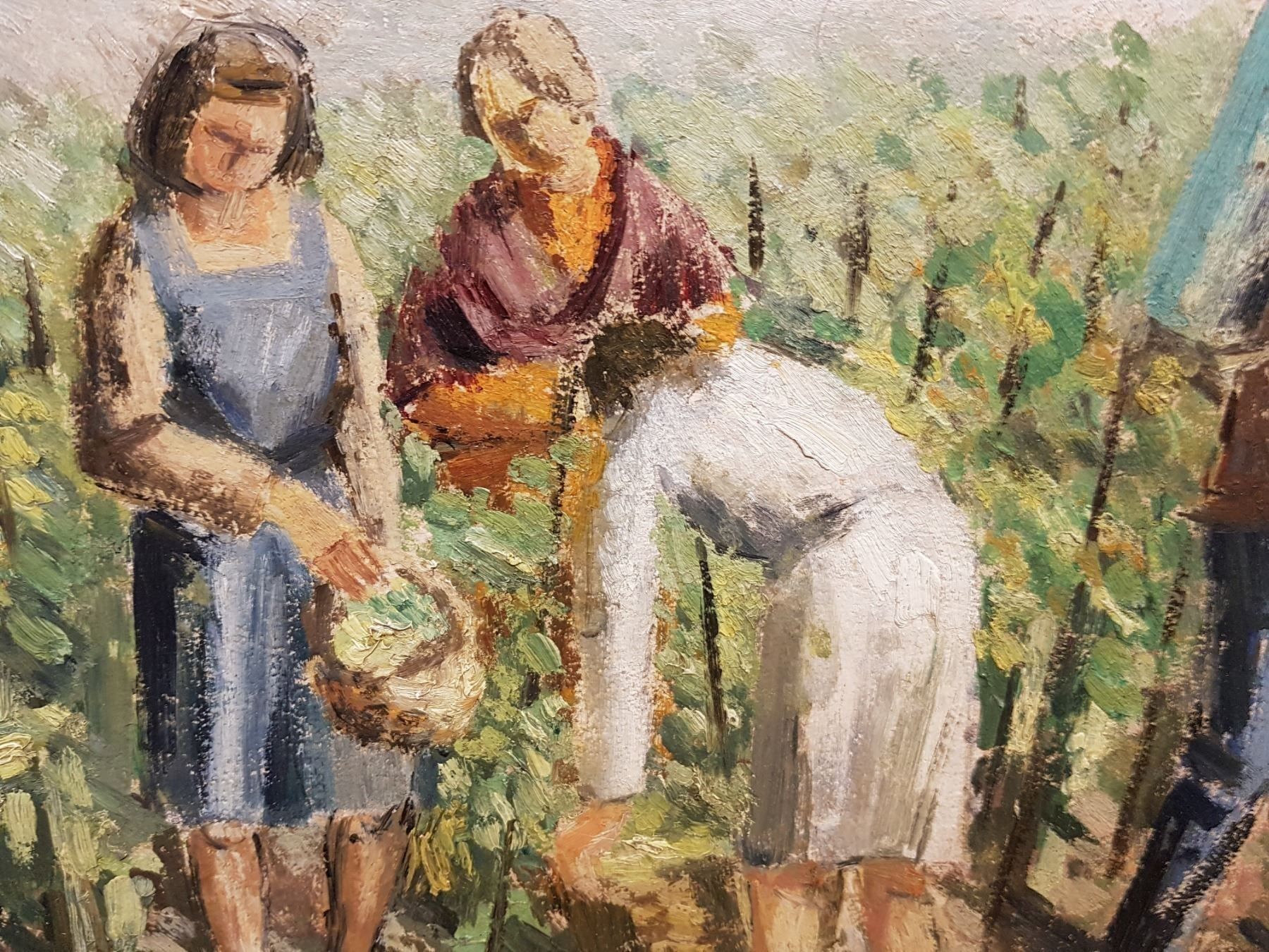 Dipinti: belle scène de vendanges sur la Côte – Usato da Lausanne venduto da leneko 2