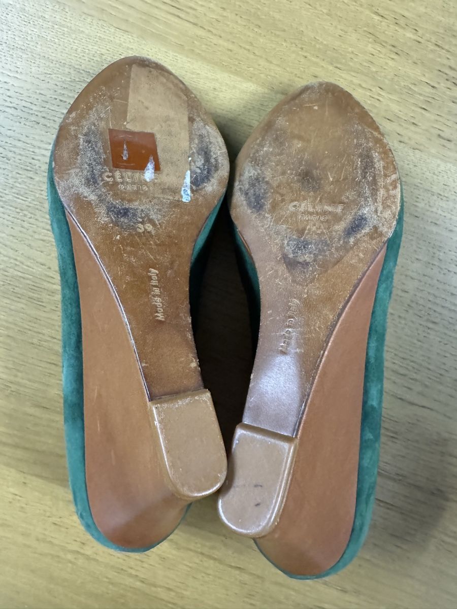 Celine Scarpe da donna: Celine green suede leather wedges, size 39 – Usato da Zürich venduto da EShopping81 3