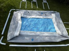 INTEX Pool Set inkl. Unterlage, Pumpe, Ersatzfilter, Blache)