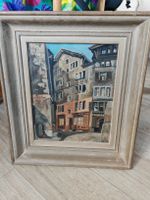 Tableau Huile 1943 - Genève Vieille-Ville "Rue Tour-de-Boël"