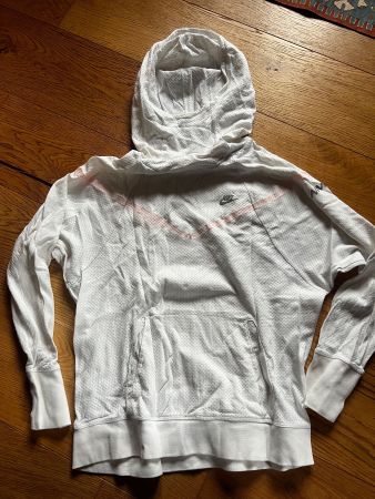 Kapuzen-Sweatshirt Nike - Netzstoff-optik -weiss - S