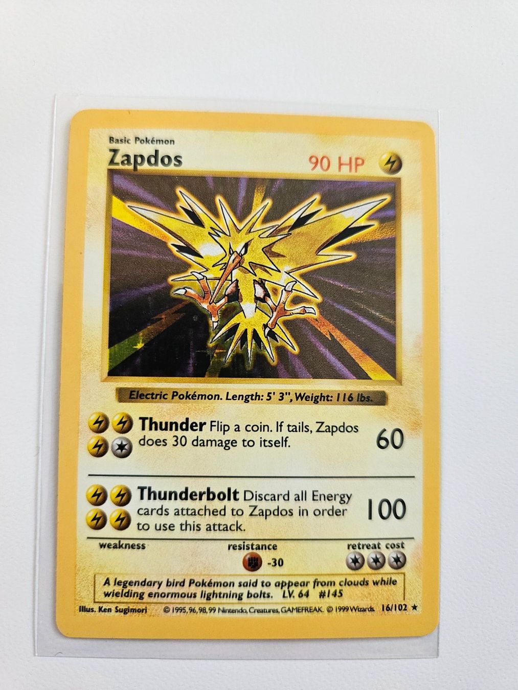 Pokémon Carte collezionabili: Pokemon Shadowless Zapdos Base Set Holo Englisch – Usato da Baar venduto da phi_6xdh