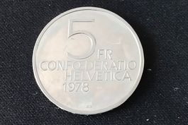 5-Franken Gedenkmünze 1978 Henry Dunant
