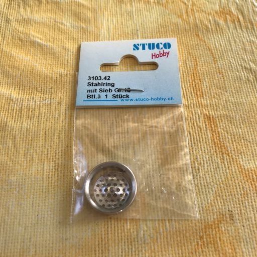 Kit bricolage: STAHLRING MIT SIEB GR.18 – Nuovo e nell'imballaggio originale da Ostermundigen venduto da wini63