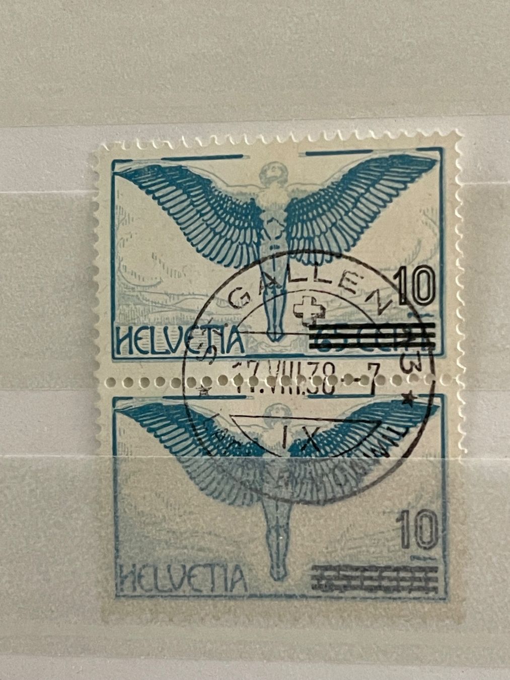 Tous les timbres: Briefmarken Schweiz 2x der blaue Ikarus – D'occasion à Bern par TamSham