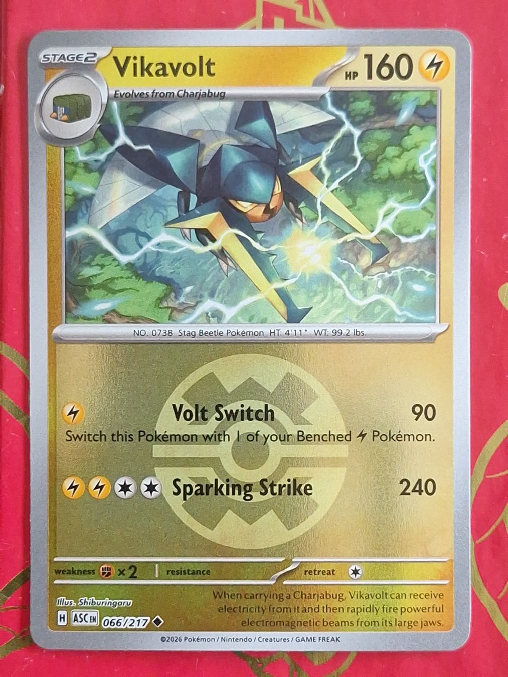 Pokémon Carte collezionabili: Vikavolt Reverse Holo Ball - Ascended Heroes – Usato da Altstätten SG venduto da GGsGameshop