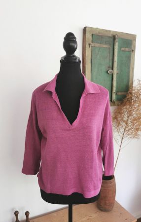 Nile sommerlicher Leinen Pulli Gr.XS oversized bis M
