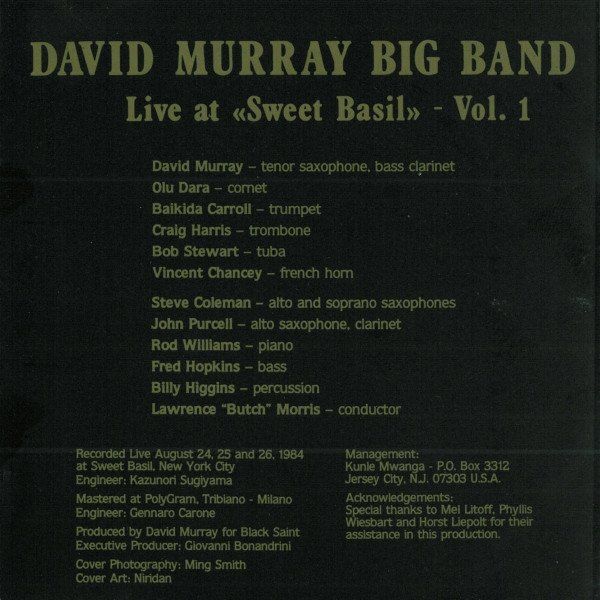 CD: Live - David Murray, Craig Harris, Bob Stewart,Billy Higgins – Usato da Unterbäch VS venduto da cond 2