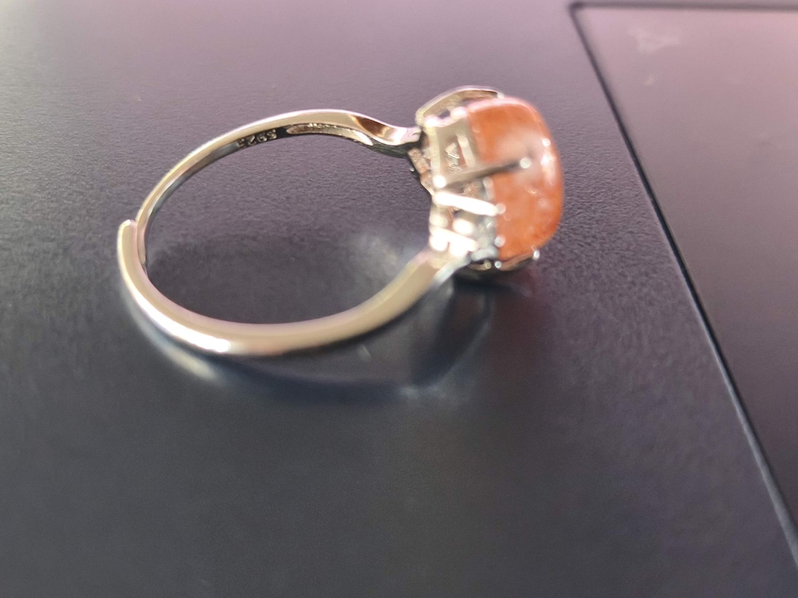 Anelli: Wunderschöner Sonnenstein Ring, Silber 925 verstellbar  – Usato da St. Gallen venduto da GIULESGG 6