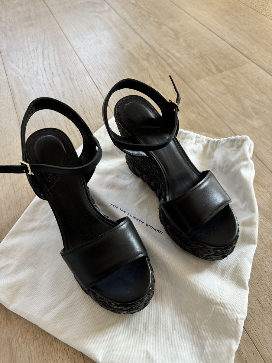 Scarpe da donna: Sandales compensées WHAT FOR noires taille 38 – Nuovo e nell'imballaggio originale da Pully venduto da els_gbk2 3