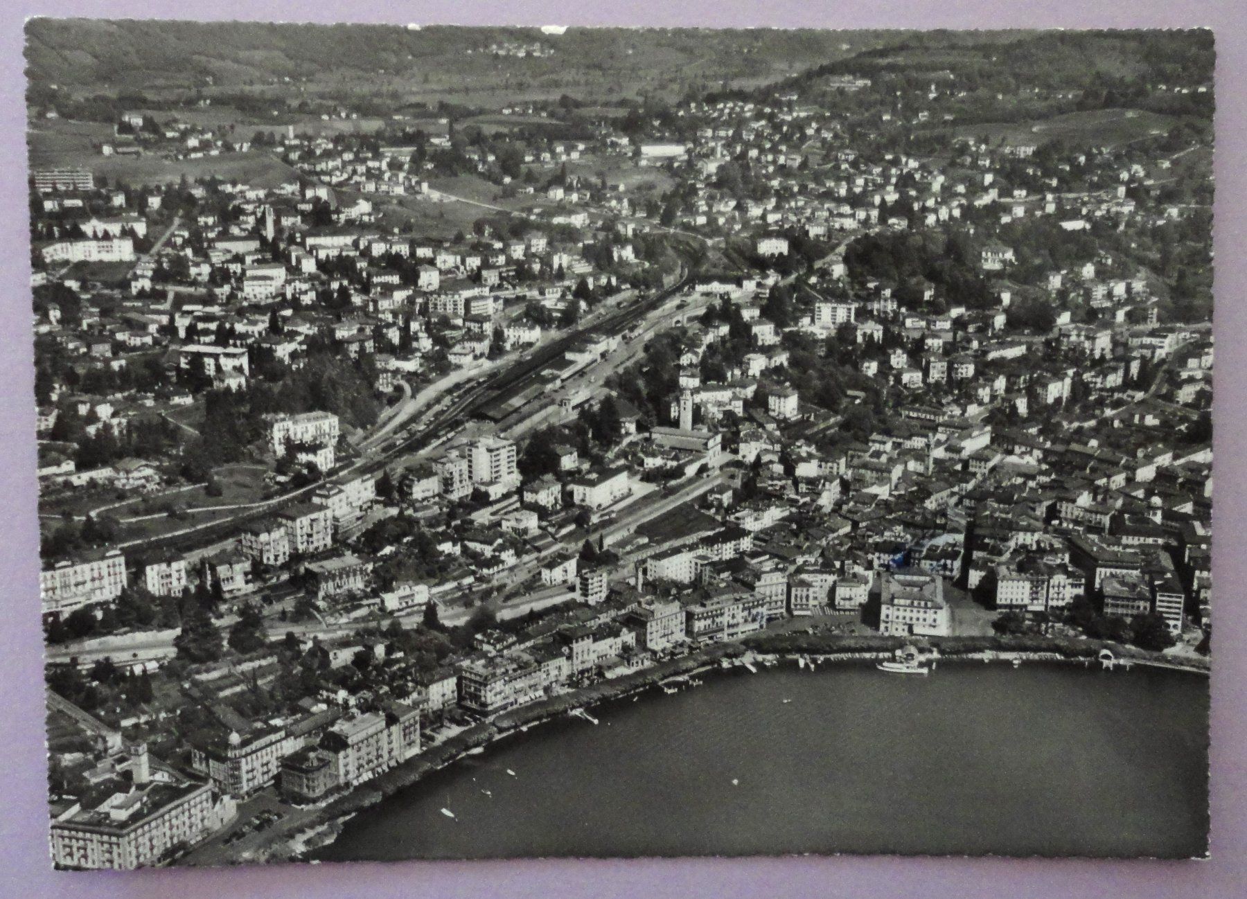 Ansichtskarten: Lugano, Veduta aerea – Gebraucht aus Fétigny von Billy2miny