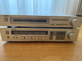 Set Stereo Yamaha Amplificatore A-05 Tuner T-300 argento