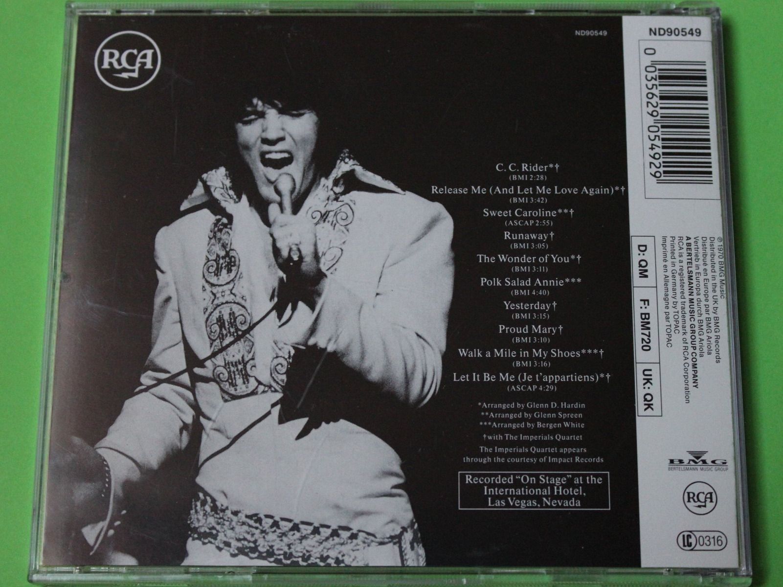 CDs: ELVIS PRESLEY - ON STAGE FEBRUARY 1970 CD – Gebraucht aus Tübach von JamesStone 2