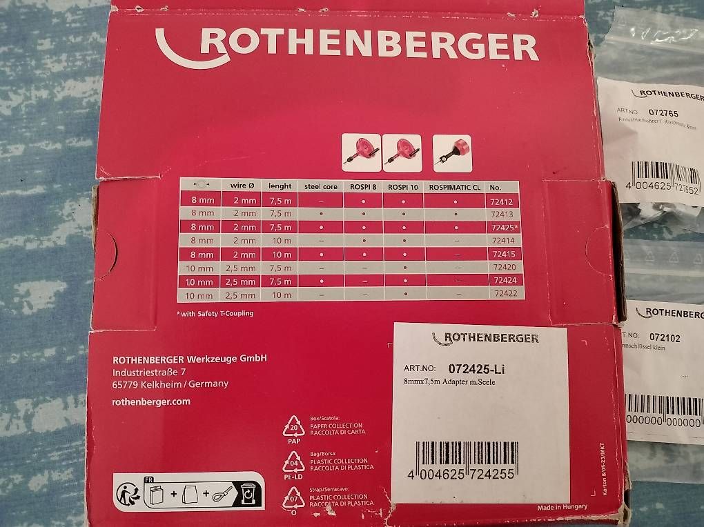 Rothenberger Tutti gli attrezzi: Rothenberger Spirale und Aufsätze – Nuovo e nell'imballaggio originale da Zunzgen venduto da effiR 3