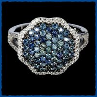 ♛ Saphir 925 Silberring