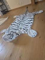 Tapis tigre blanc imitation fourrure décoration 