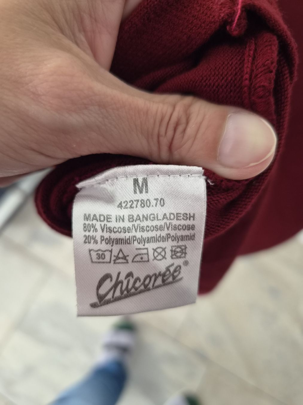 Pullover & Sweatshirts: Damen 3/4-Pullover Chicorée, Grösse M, bordeauxrot – Gebraucht aus Niederrohrdorf von Miripfiri 4