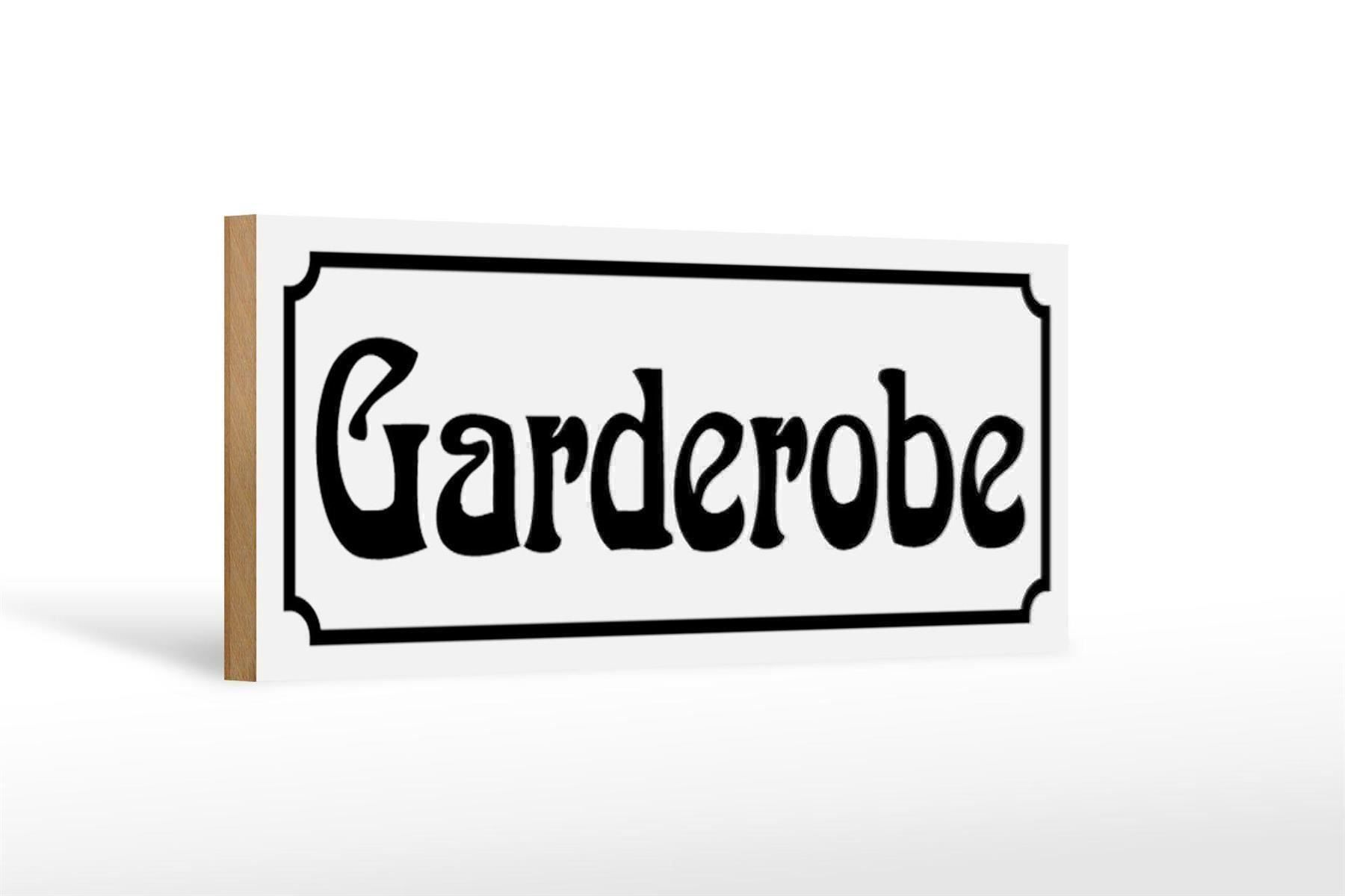 Insegne: Blechschild-GARDEROBE-weiss – Nuovo e nell'imballaggio originale da Rupperswil venduto da big-one-sale 1