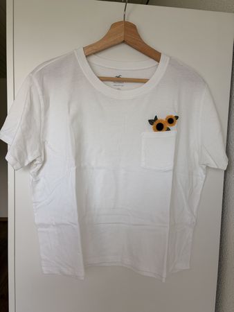 Hollister T-Shirt Gr. M/38 Stickerei