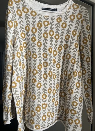 Gudrun Sjödén Pullover, Grösse M, Blumenmuster, Top Zustand!