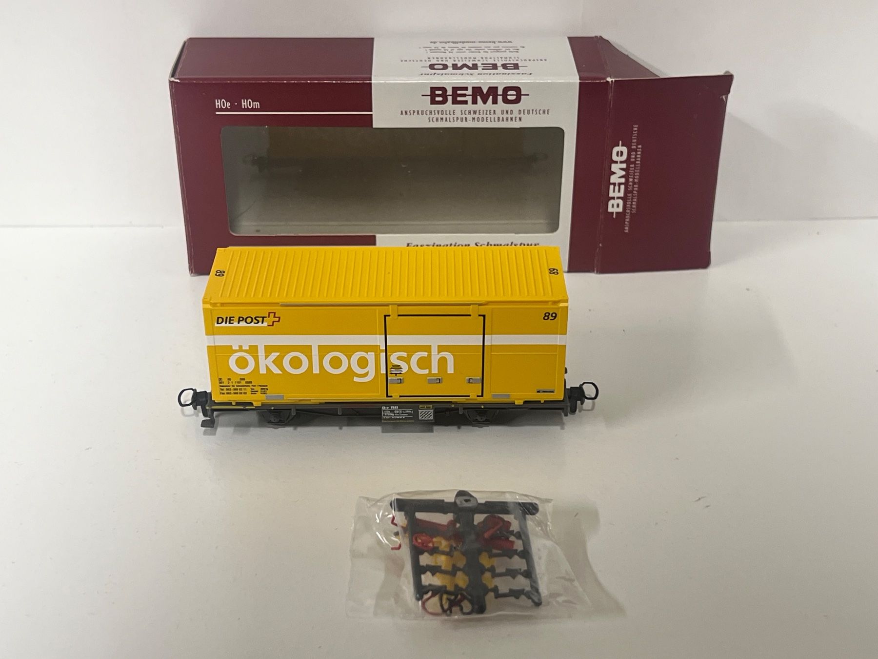 Bemo Modellini di ferrovie: Bemo Rhb  Postcontainer Nr.89 ökologisch – Nuovo e nell'imballaggio originale da Geroldswil venduto da TopTrain54 1