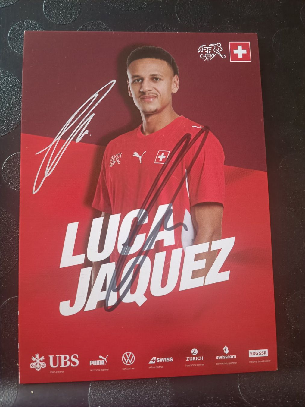 Autografi: Luca Jaquez - handsignierte SFV Karte – Usato da Menziken venduto da Artographs