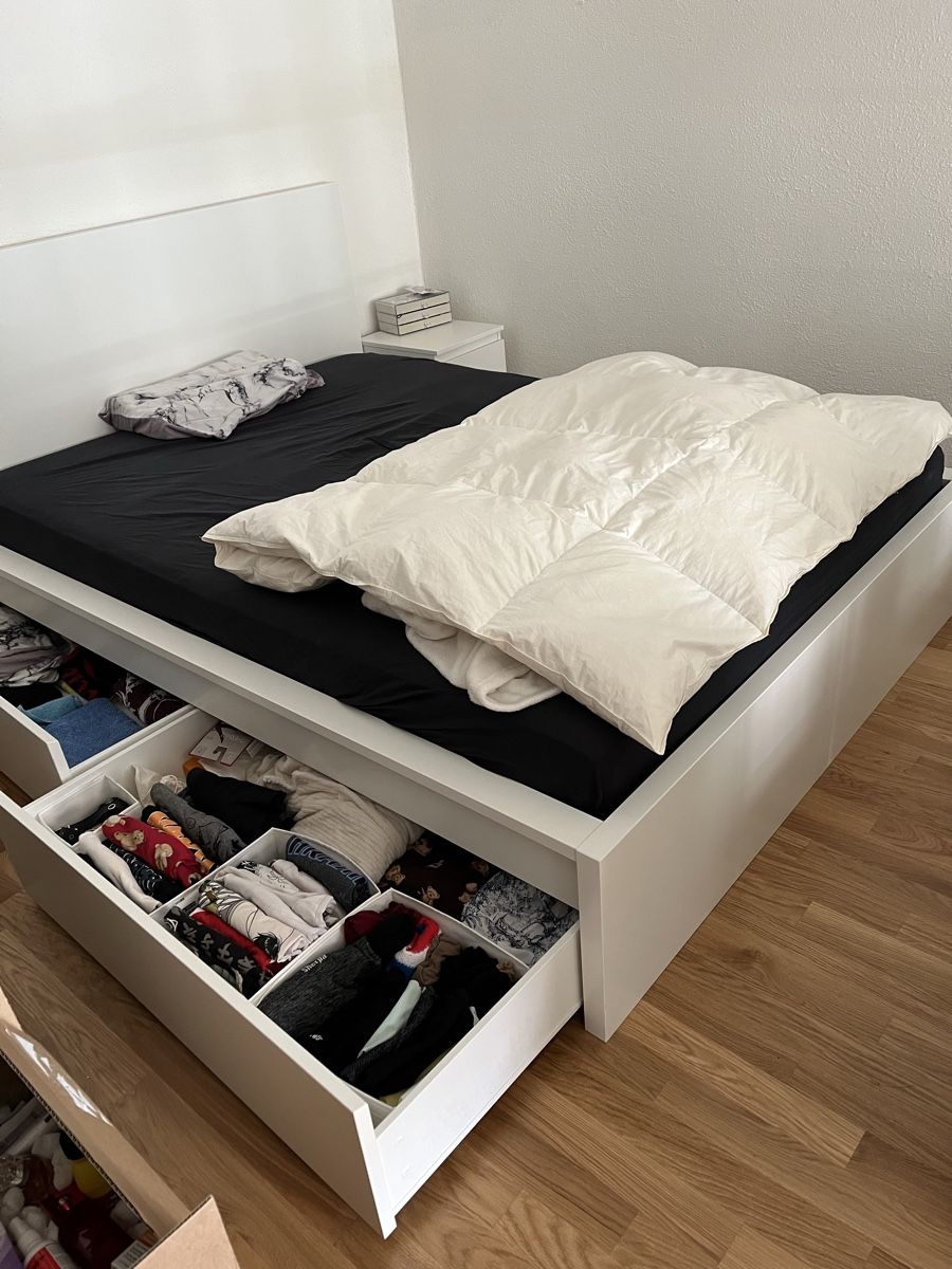 Ikea Letti: 140x200 cm Weisses Bett mit Schubladen – Nuovo (secondo la descrizione) da Frauenfeld venduto da Jaciinta