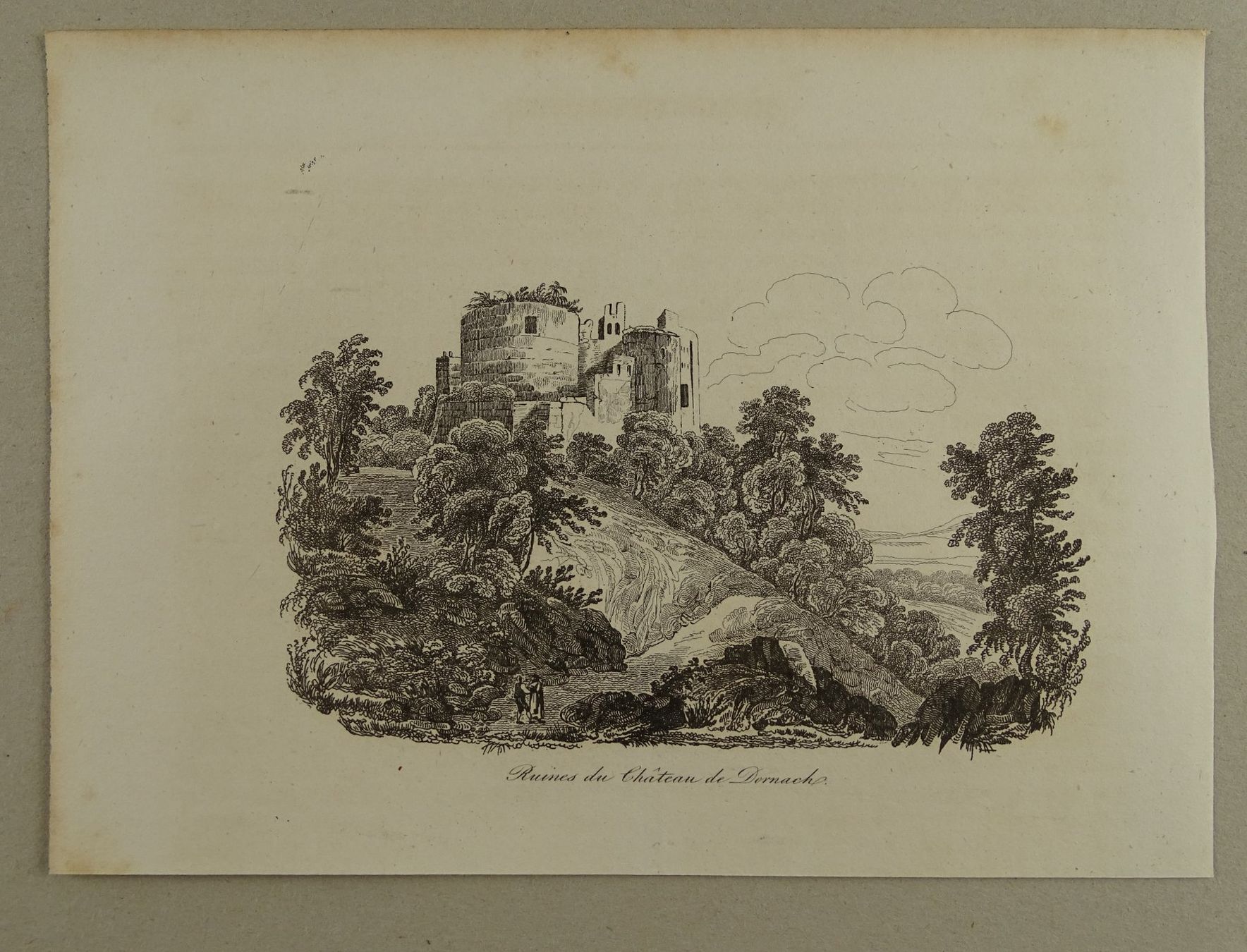 Stiche: SCHLOSS DORNACH, STAHLSTICH 1836 – Gebraucht aus Grüningen von Kartensammler 1
