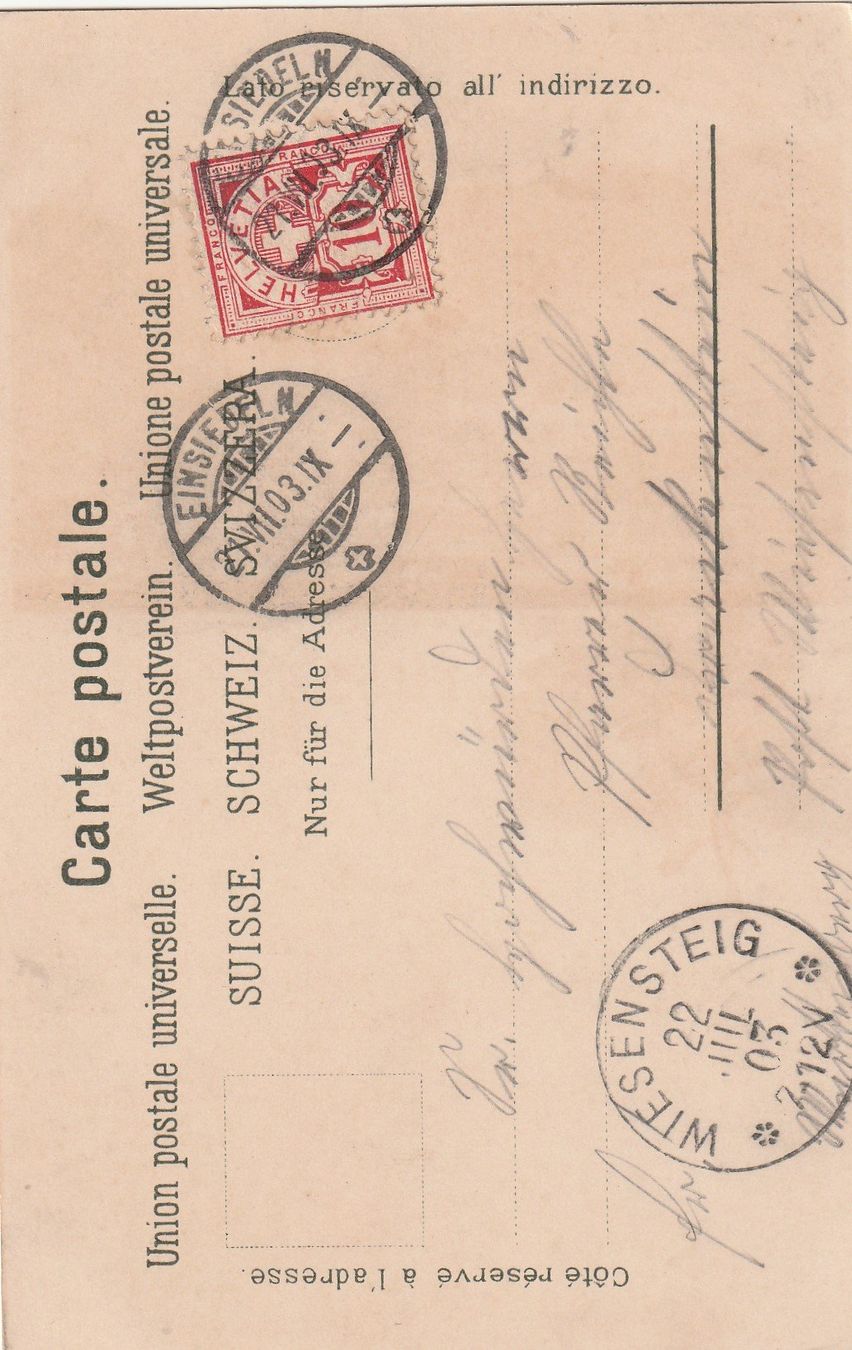 Cartes postales: Kt.Schwyz-Einsiedeln- Litho 1903 – D'occasion à uttwil par Koehlerfred 1