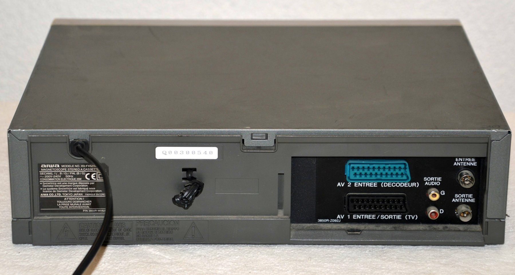 Aufnahmegeräte: Videorecorder VHS Aiwa HV-FX5200LE magnétoscope – Gebraucht aus Collonges von arashee 2