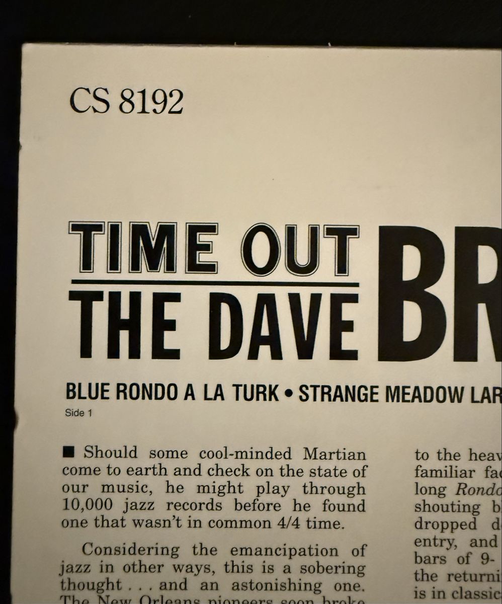 Dischi in vinile: The Dave Brubeck Quartet - Time Out   Jazz – Usato da Goldach venduto da Messerguru 4