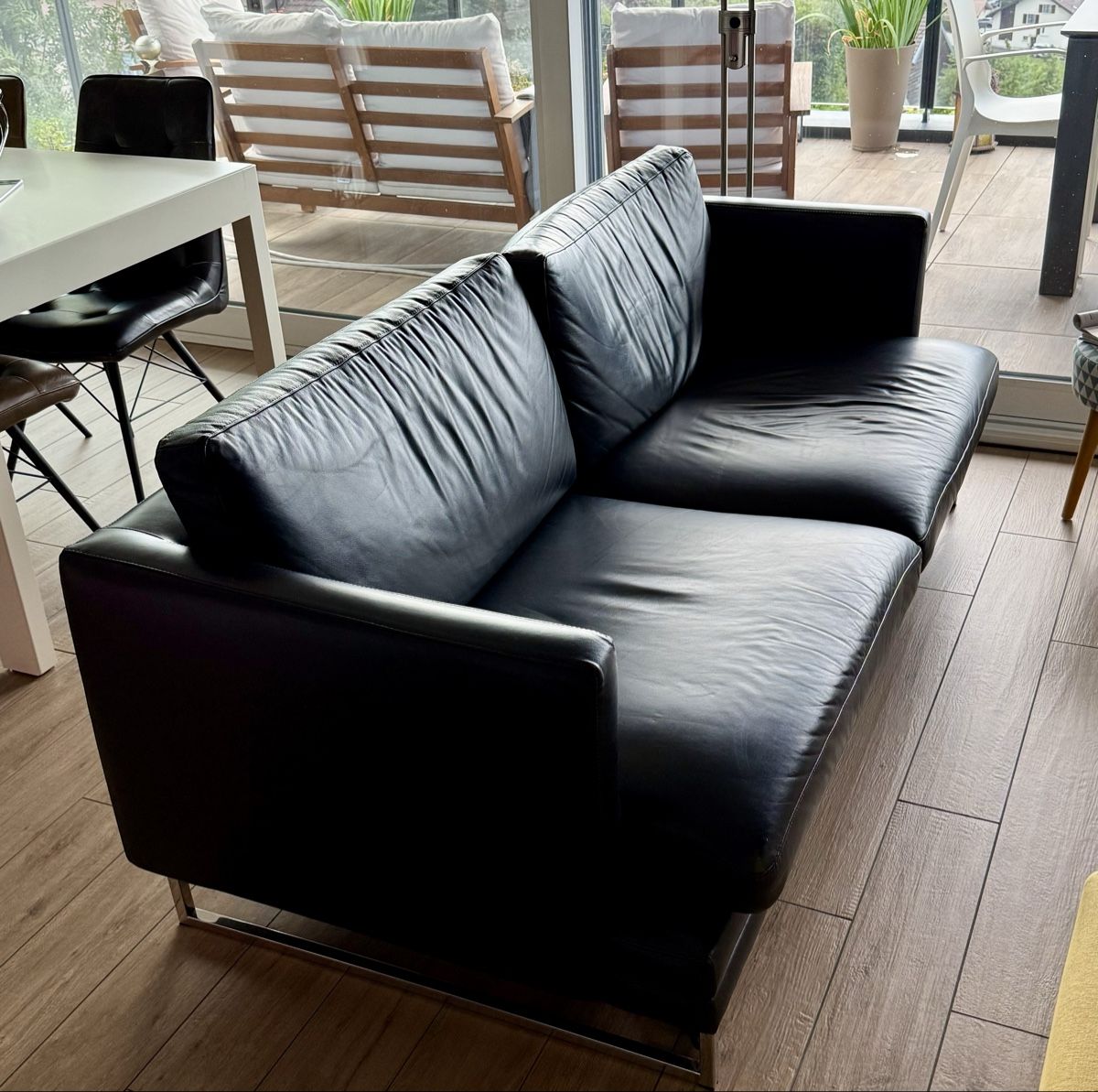 Sofas: Canapé cuir noir 3 places – Gebraucht aus Savièse von Cedric007