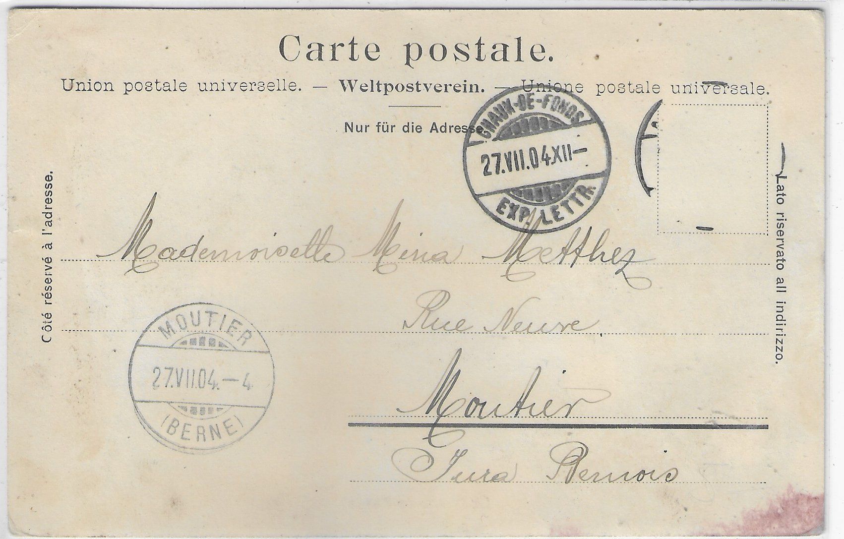 Cartoline postali: La Chaux-de-Fonds - Kirche Eglise – Usato da Ettingen venduto da Kartenplanet 1