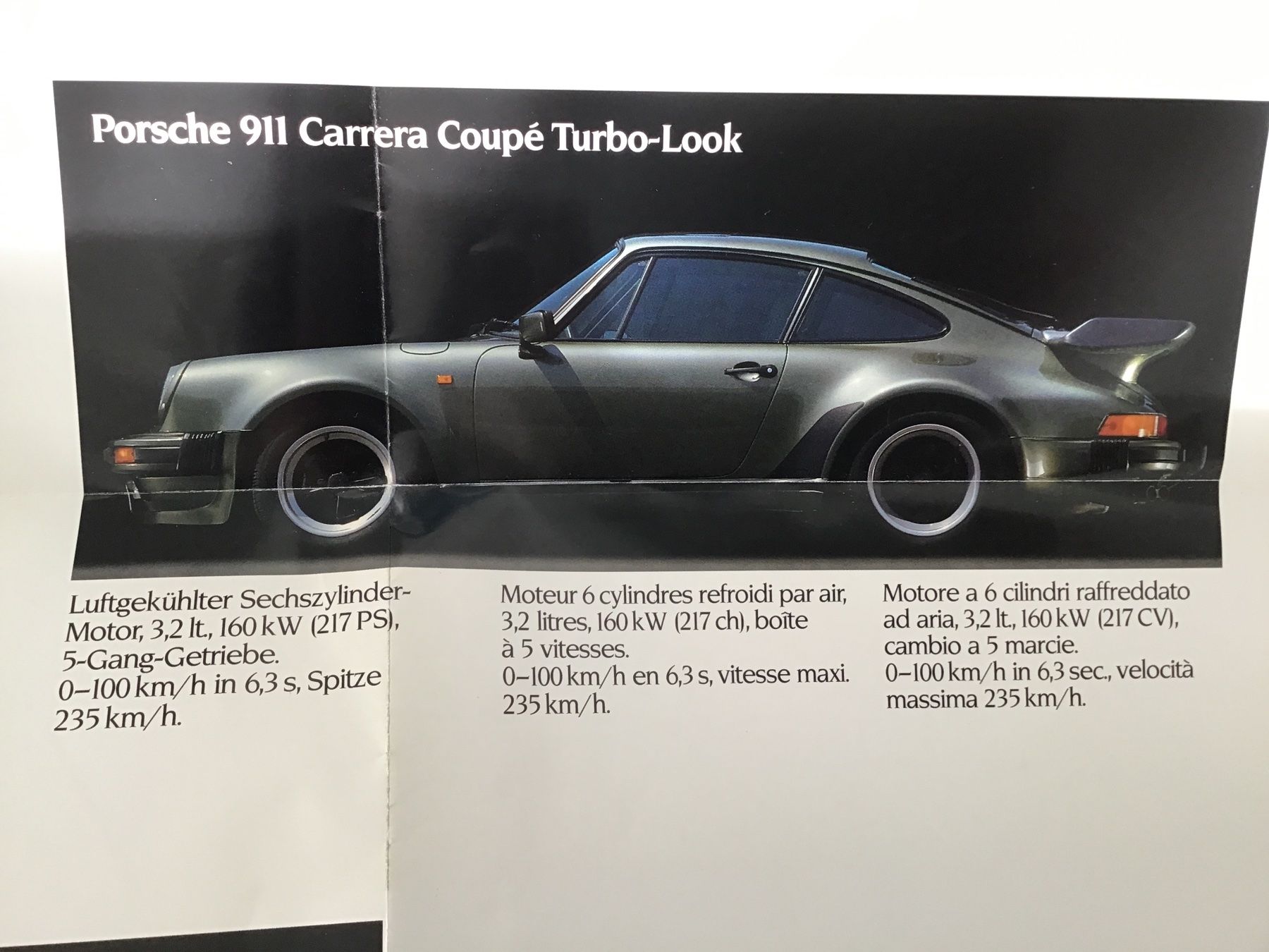Porsche Documenti: Porsche-Modellprogramm Posterprospekt Dezember 1986 – Usato da Scherzingen venduto da Starseller62 2