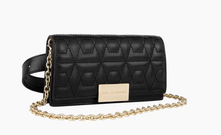 iDeal of Sweden Handy-Tasche Chanel-Stil schwarz/gold