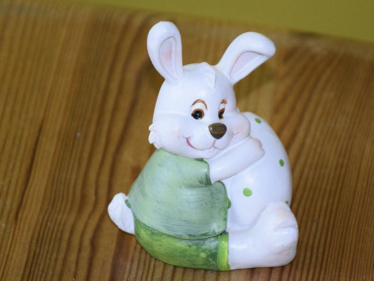 Statuette: Süsser Hase mit Ei – Nuovo (secondo la descrizione) da Wetzikon ZH venduto da Wetzicardo25 1