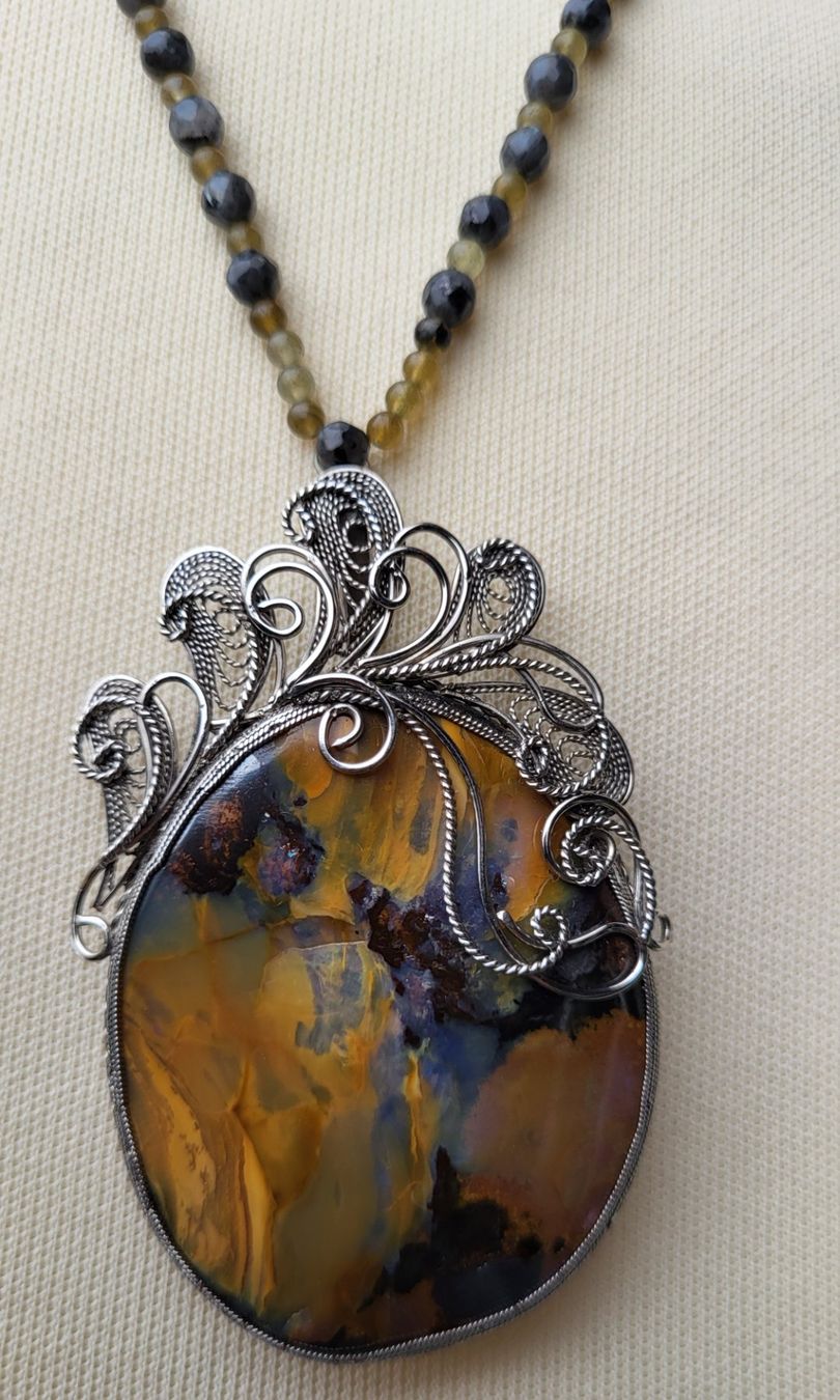 Catenine: Collier avec opal naturelle – Nuovo (secondo la descrizione) da Fribourg venduto da VictoriaShop7 4