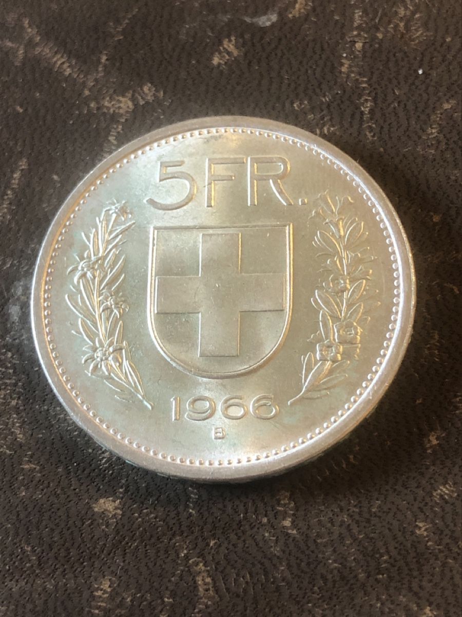 Tutti le monete: 5 Franken 1966 – Nuovo (secondo la descrizione) da Mühlethal venduto da nyffeler2815