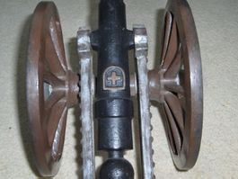 Massive, 25cm Schweizer Morgarten Kanone (Metall, Unikat)
