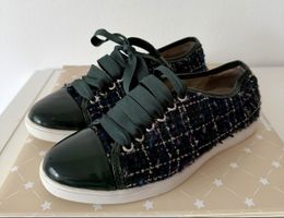 Navyboot Sneakers Gr. 37 – Tweed Stoff & Lackleder