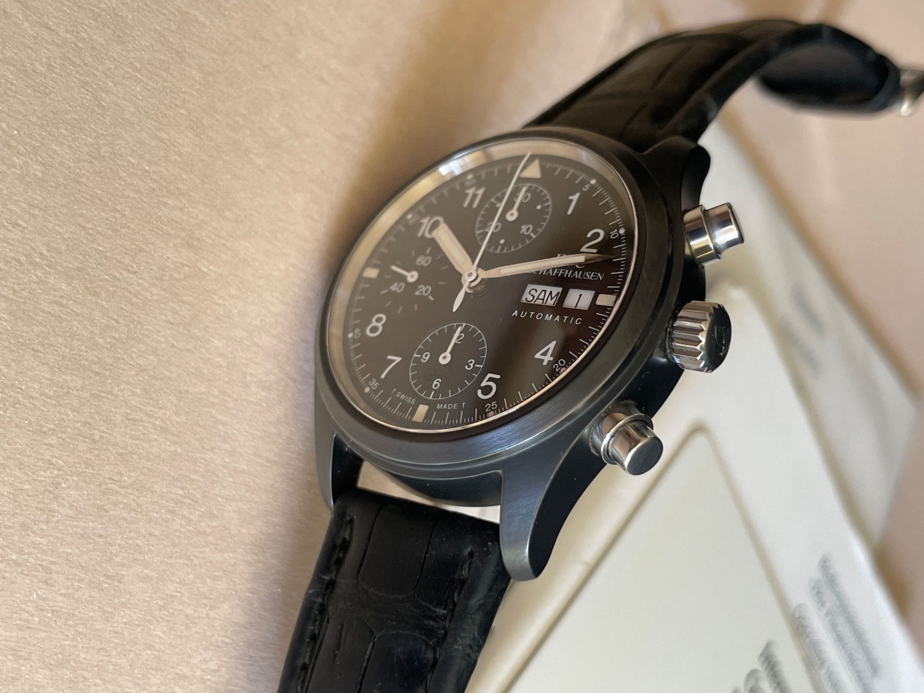 IWC Orologi: IWC Fliegerchronograph Ref. 3705 – Usato da Riet (Neftenbach) venduto da doxner 4