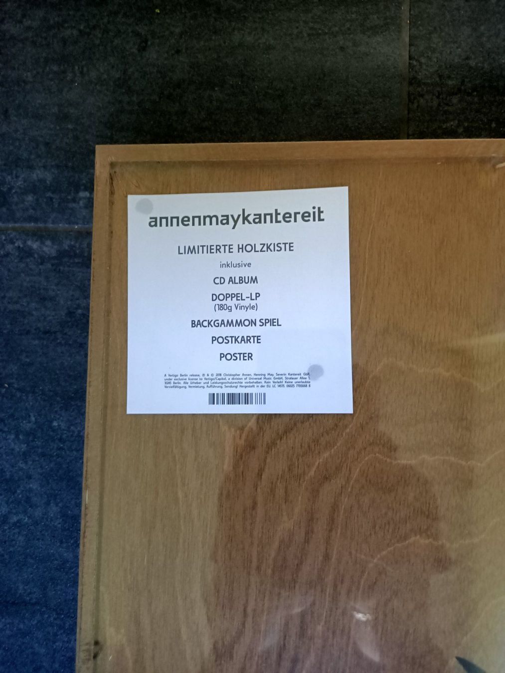 Schallplatten: AnnenMayKantereit limitierte Holzbox LP / CD – Neu und originalverpackt aus Zürich von Duracell22 1