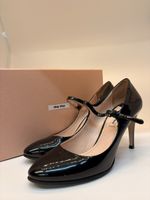 Miu Miu Mary Jane Pump Schwarzer Lackleder Eu 39