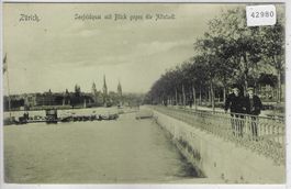 Zürich - Seefeldquai mit Blick gegen die Altstadt - animee