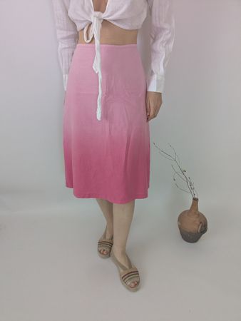 Sommerlicher pinker Rock im Farbverlauf, Grösse XL , H&M,