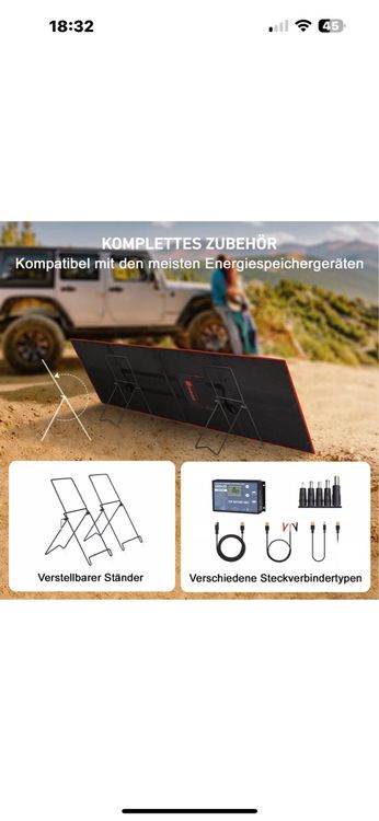 Dispositivi a energia solare: Faltbares Solarpanel, ideal fürs Camping! Neuwertig! – Nuovo e nell'imballaggio originale da Basel venduto da saly06 1